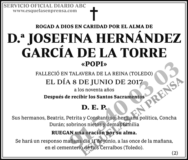 Josefina Hernández García de la Torre